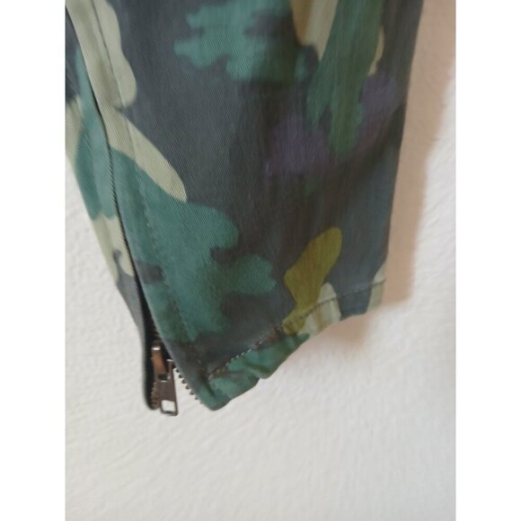 Cabi Womens Jeans Clover Camo Skinny Denim Green Mid Rise Ankle Zipper Size 6 - Picture 6 of 16